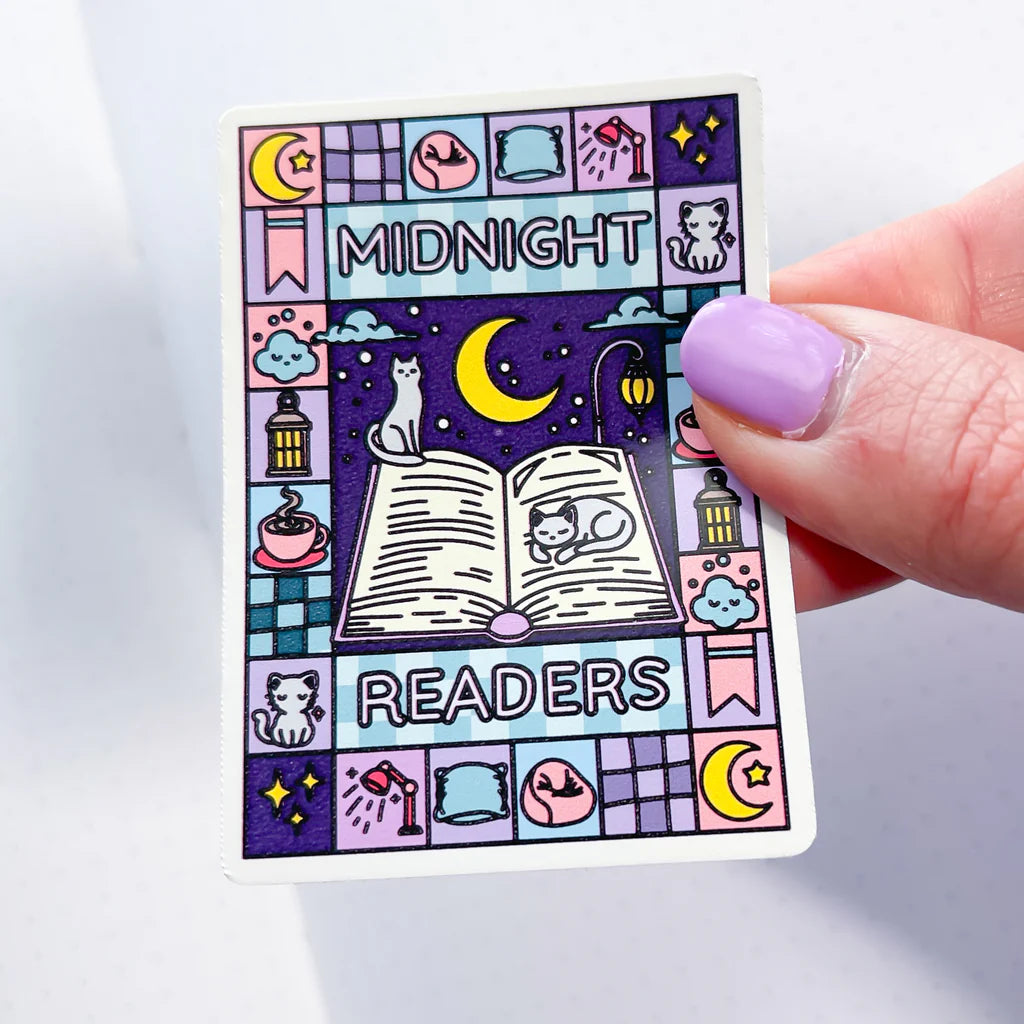 Midnight Pages Bookish Vinyl Die Cut Sticker