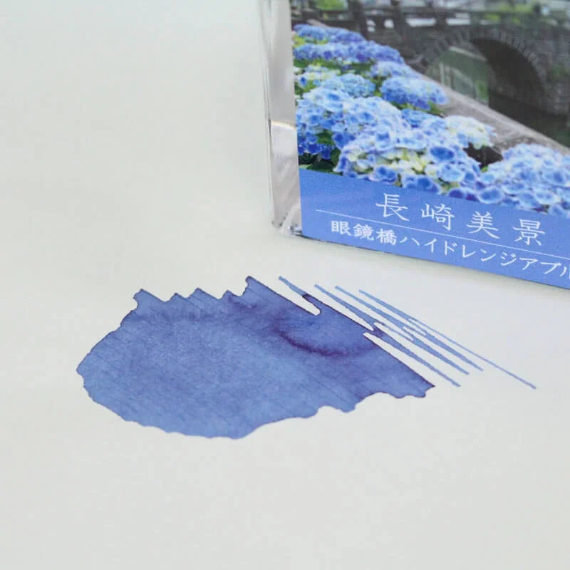 Nagasaki Bikei Ink Meganebashi Hydrangea Blue