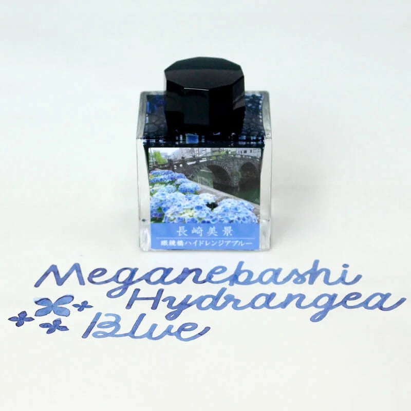 Nagasaki Bikei Ink Meganebashi Hydrangea Blue