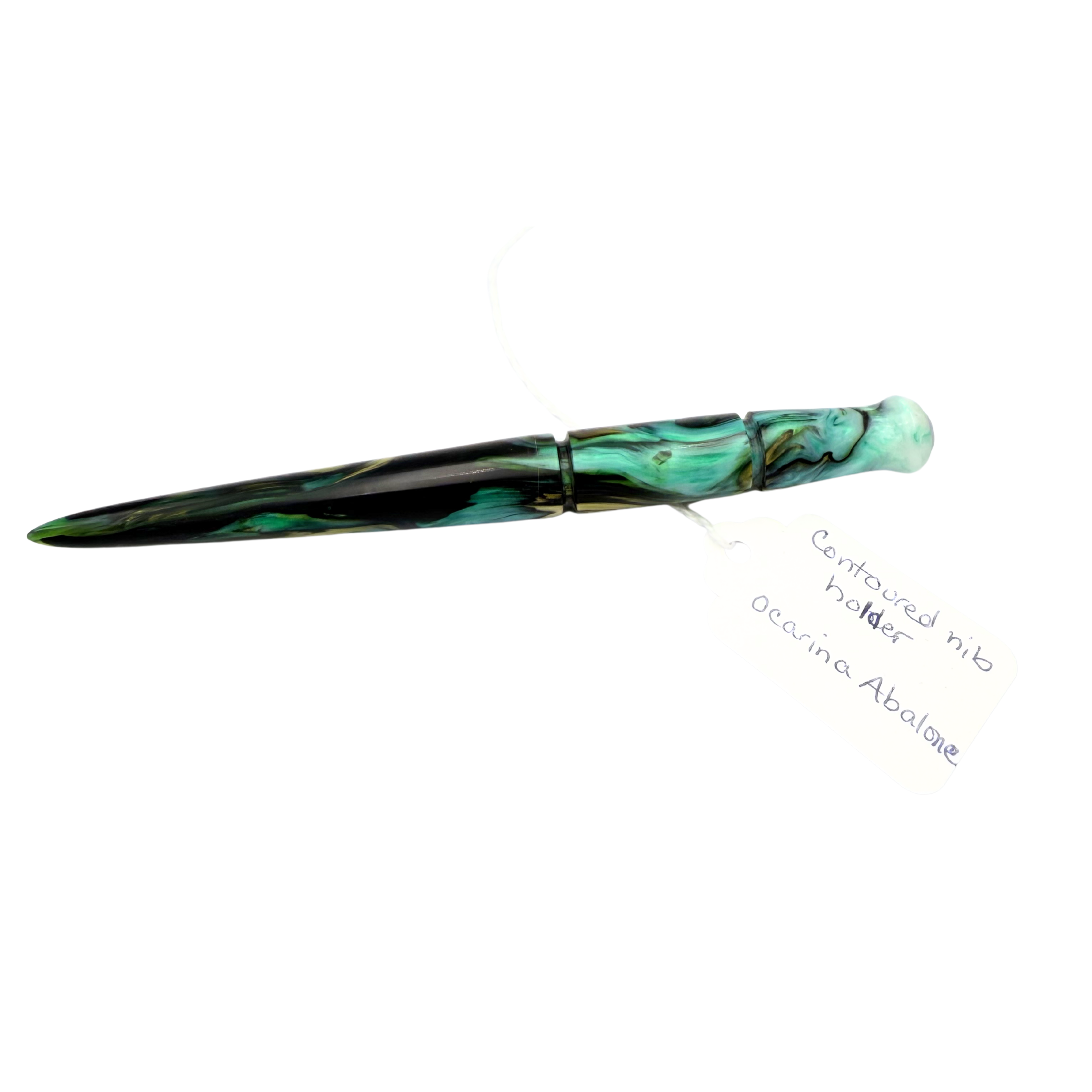 Contoured Nib Holder - Ocarina Abalone