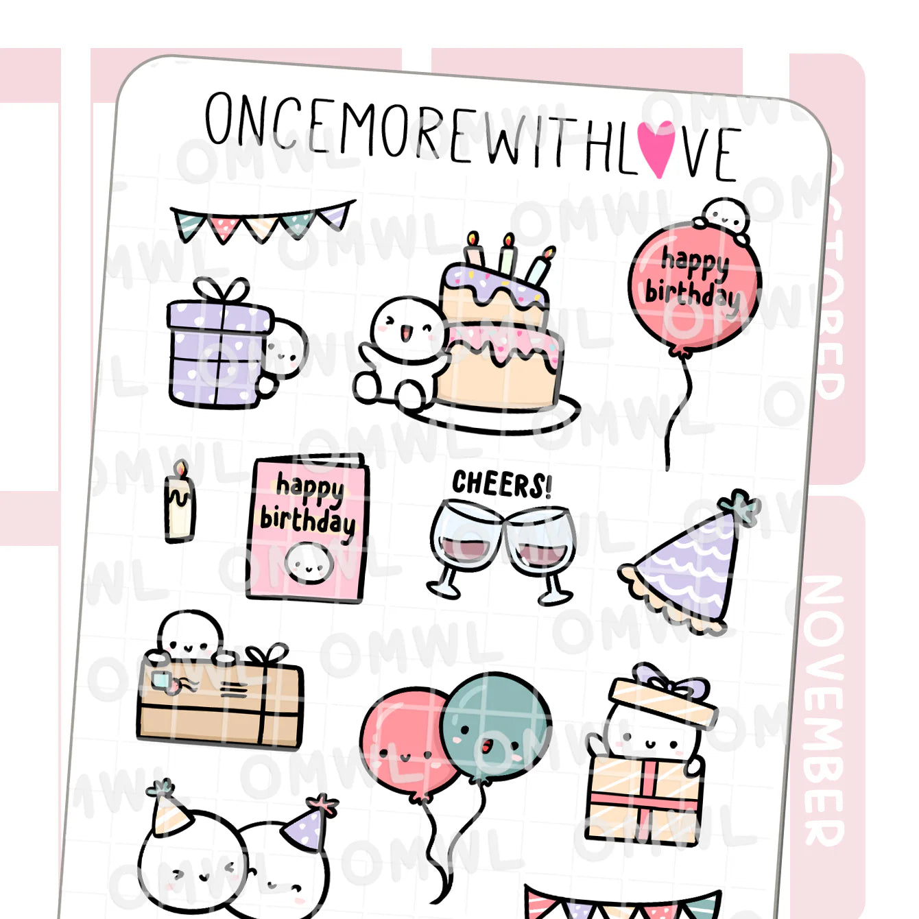 Large Birthday Deco Doodles