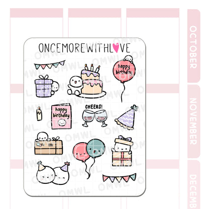 Large Birthday Deco Doodles