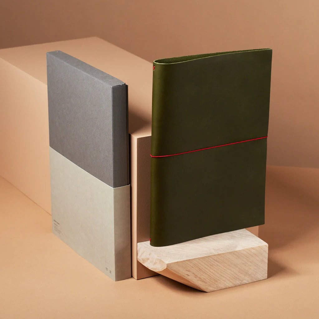 grand voyageur leather journal olive green (a4)