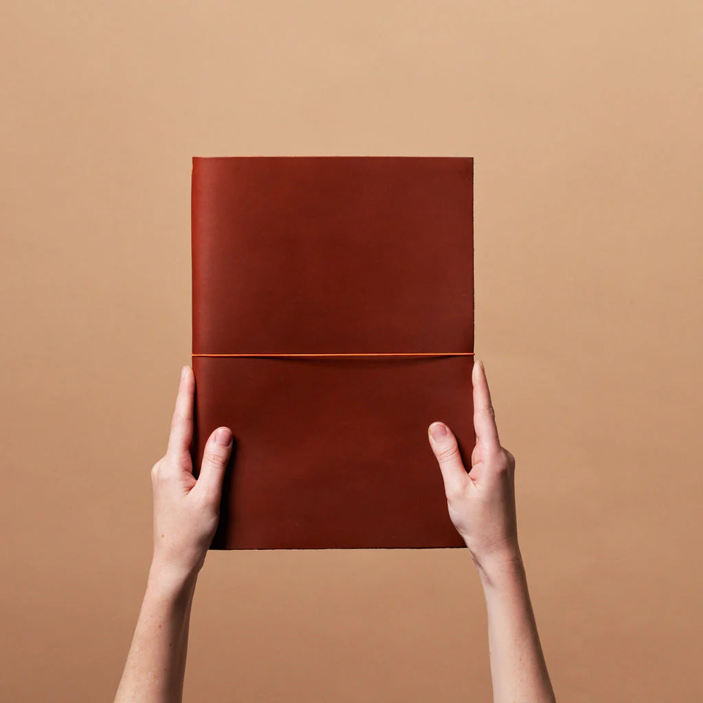 grand voyageur leather journal cognac (a4)