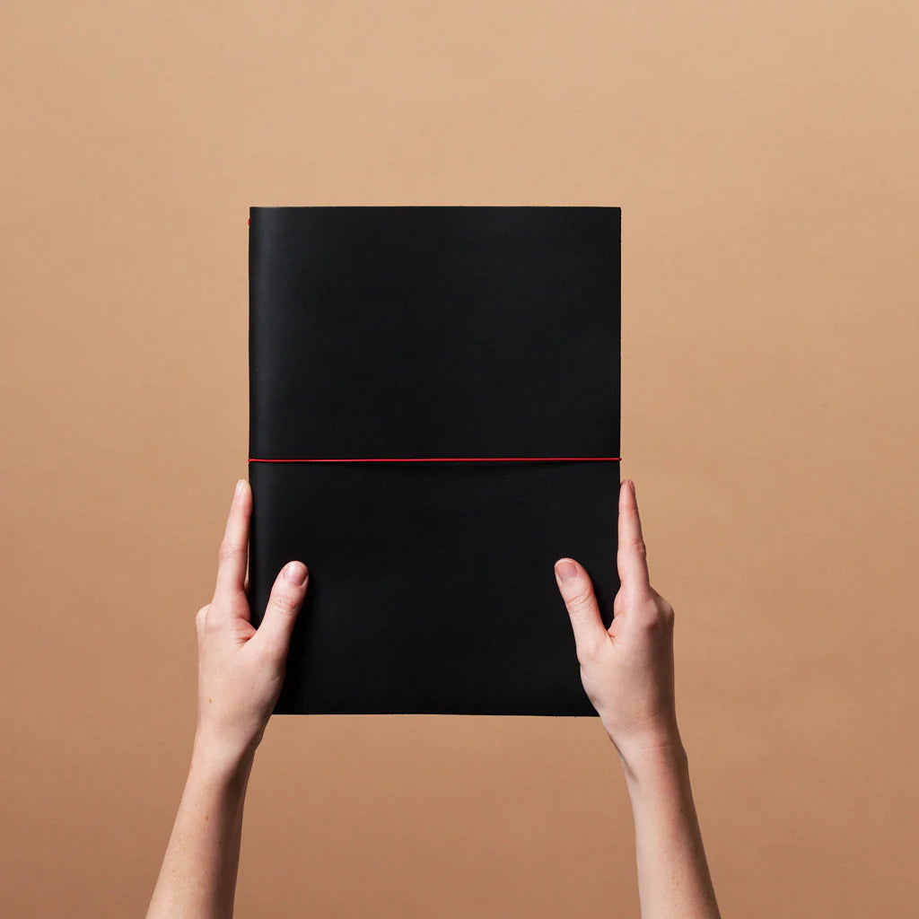 grand voyageur leather journal black (a4)