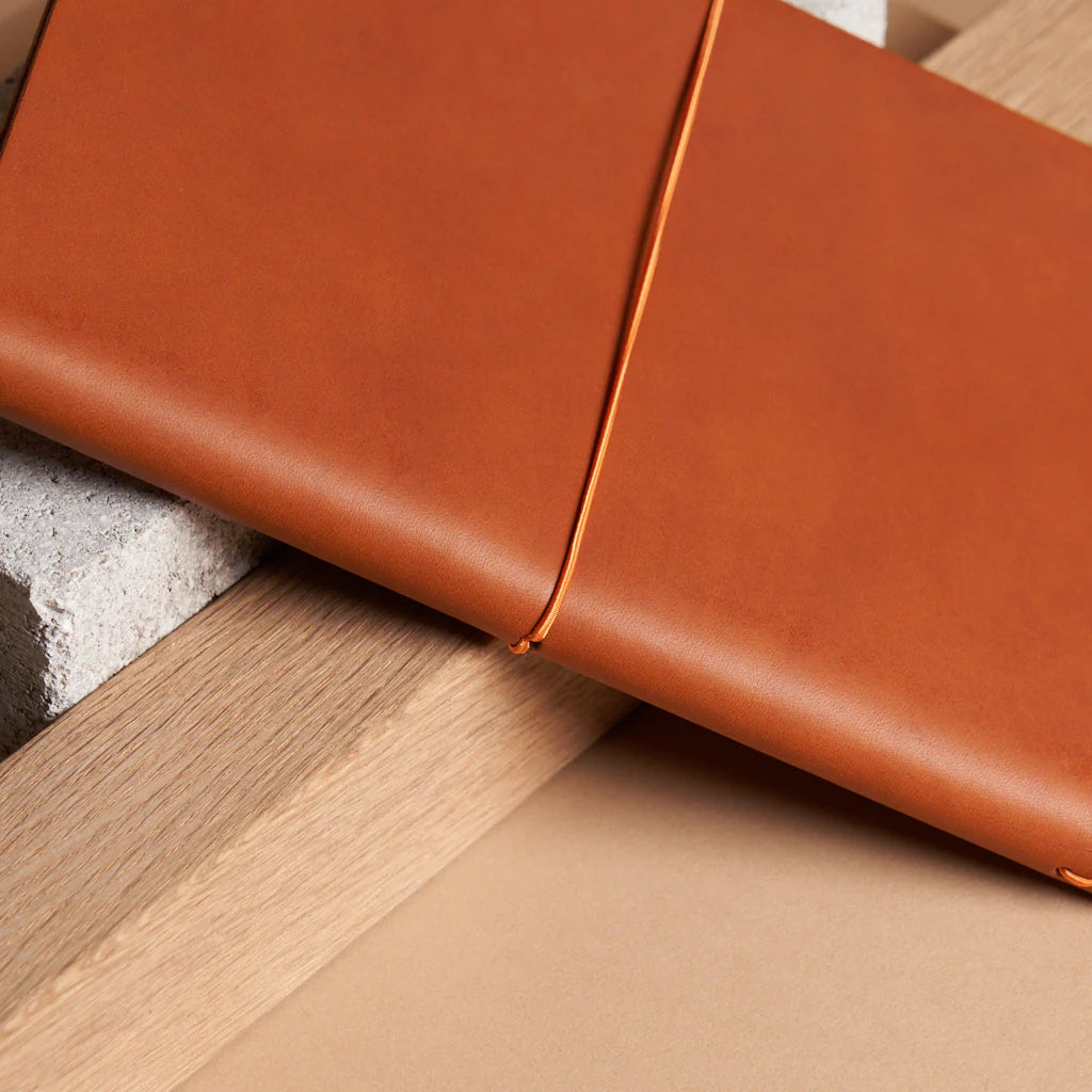 grand voyageur leather journal cognac (xl)