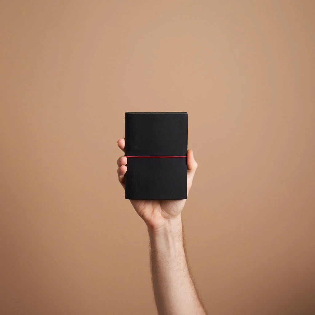 grand voyageur leather journal black (pocket)