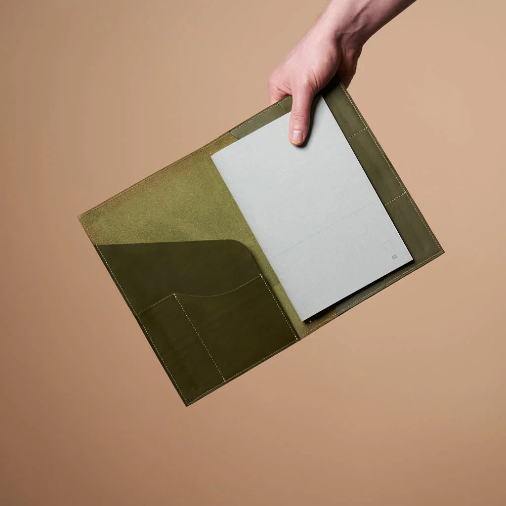 le portfolio olive green (a5)