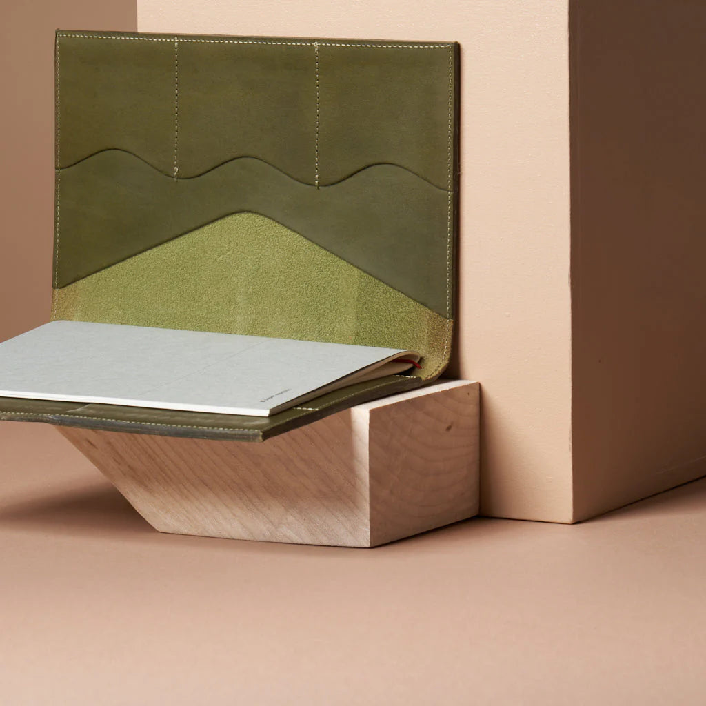 le portfolio olive green (a5)