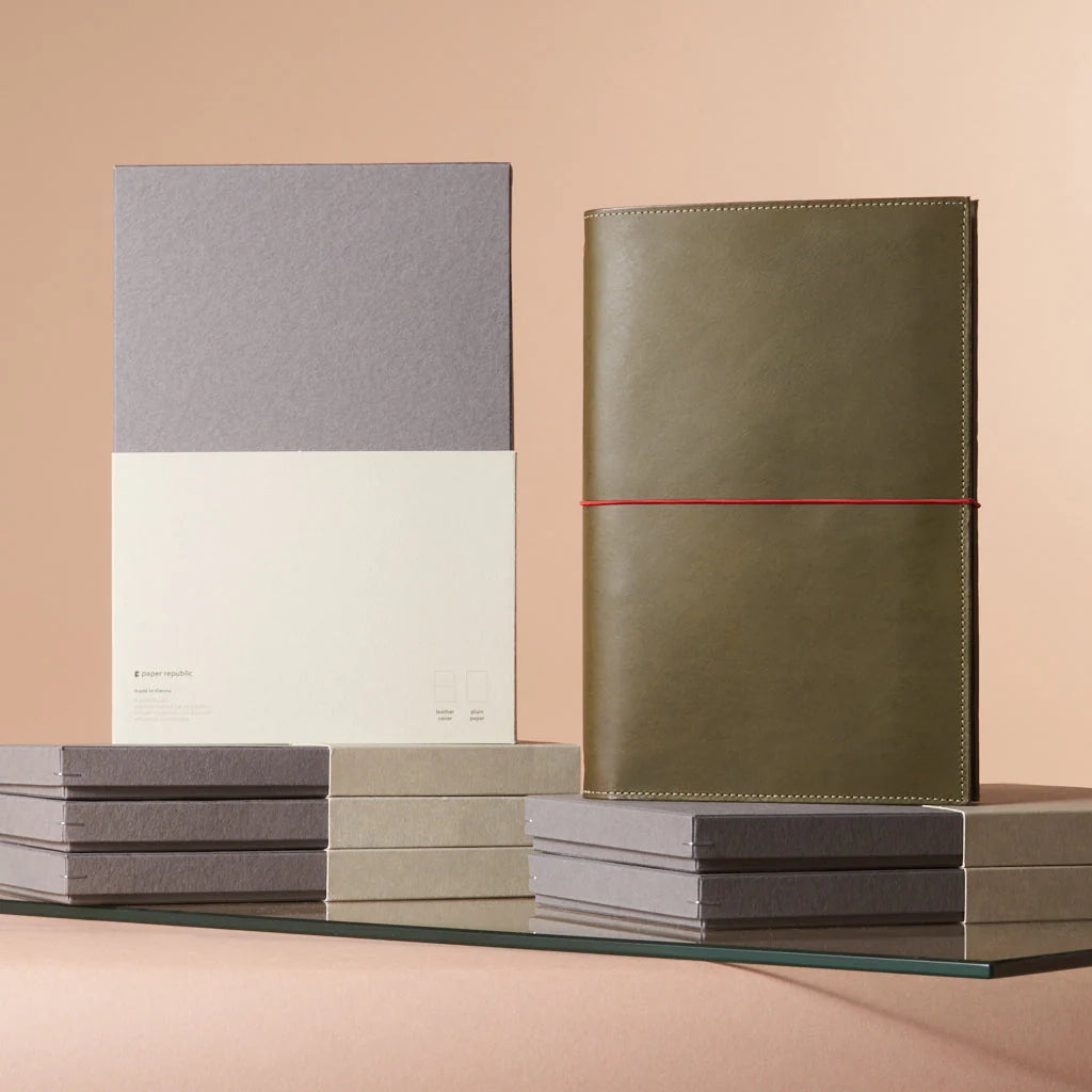le portfolio olive green (a5)
