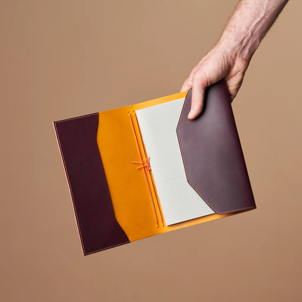 le trifold leather journal venezia & firenze (a5)