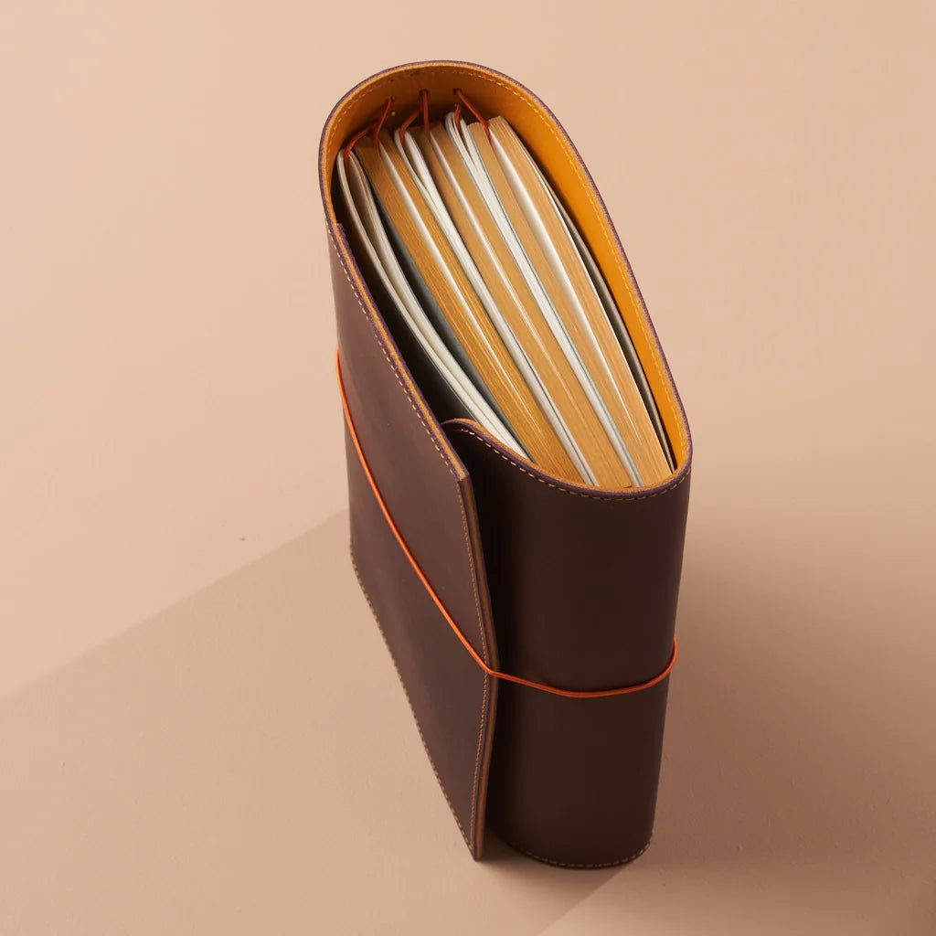le trifold leather journal venezia & firenze (a5)