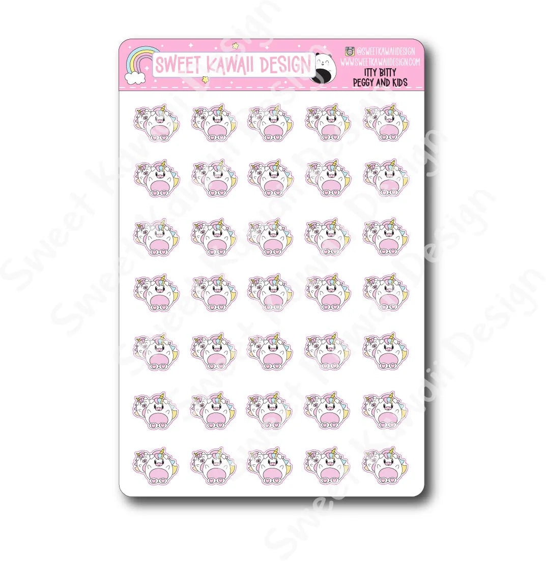 Kawaii Peggy and Kid Stickers
