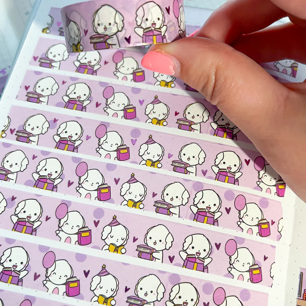 Pink Foil Birthday Book Bean Washi Tape (15mm)