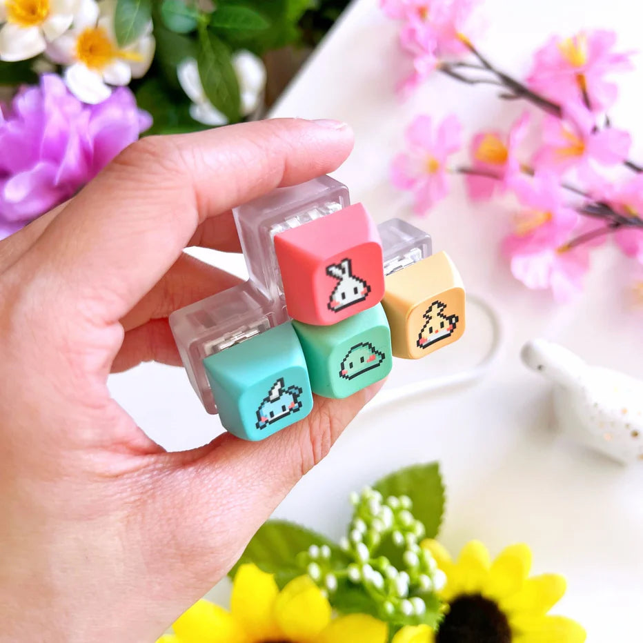 Pixel Misfits Keyboard Fidget Keychain