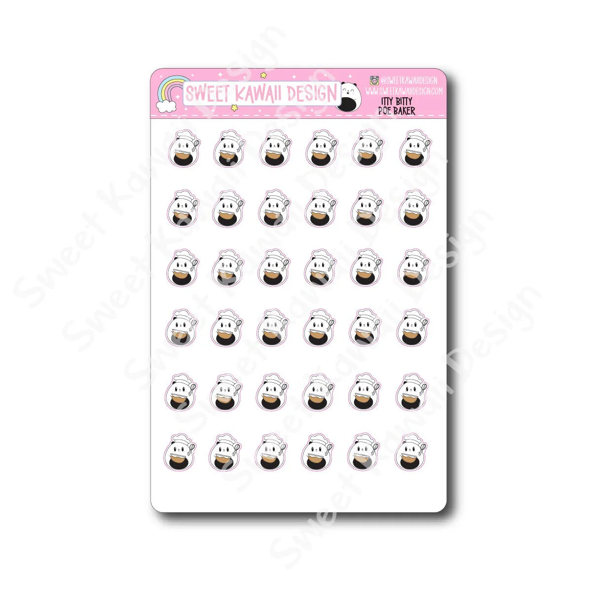 Kawaii Poe Stickers - Baker