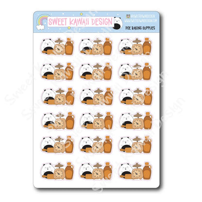 Kawaii Poe Stickers - Baking Supplies