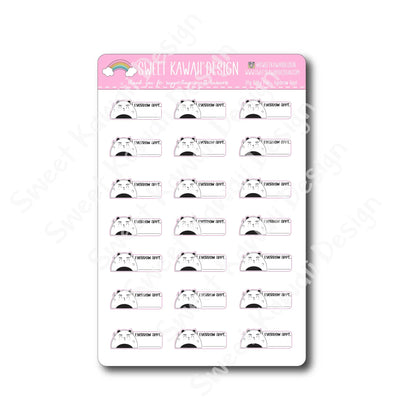 Kawaii Poe Stickers - Eyebrow Appt