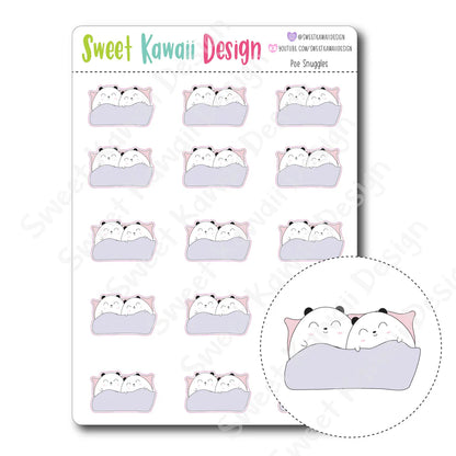 Kawaii Poe Snuggle Stickers