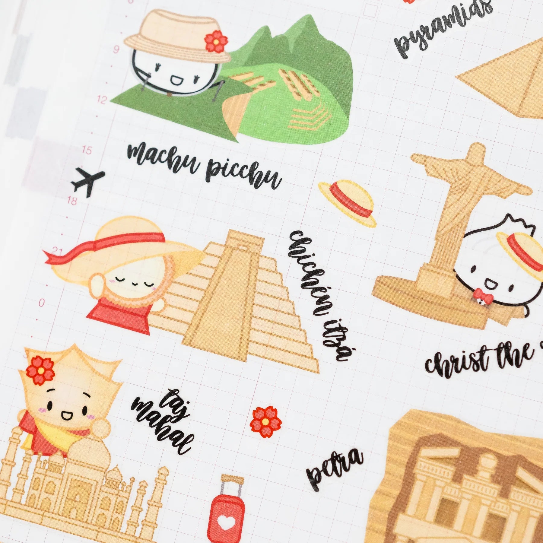 7 Wontonders Of The World Washi Stickers