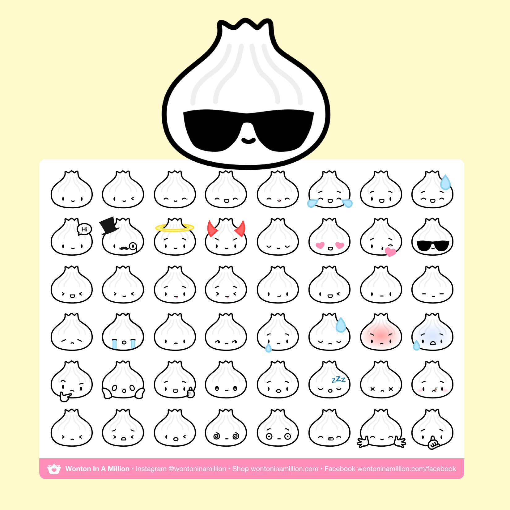 S016 | Soupy Soup Dumpling Emojis Stickers