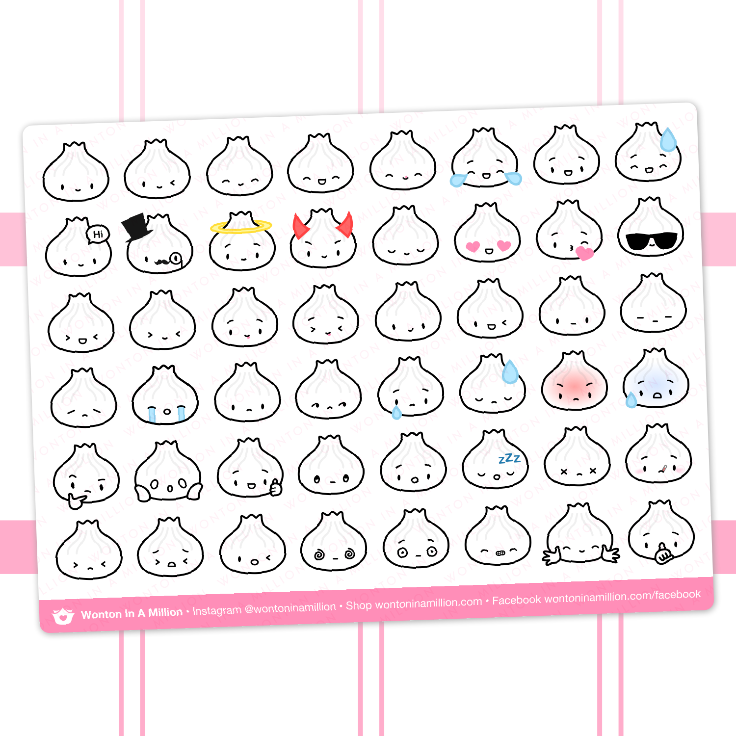 S016 | Soupy Soup Dumpling Emojis Stickers