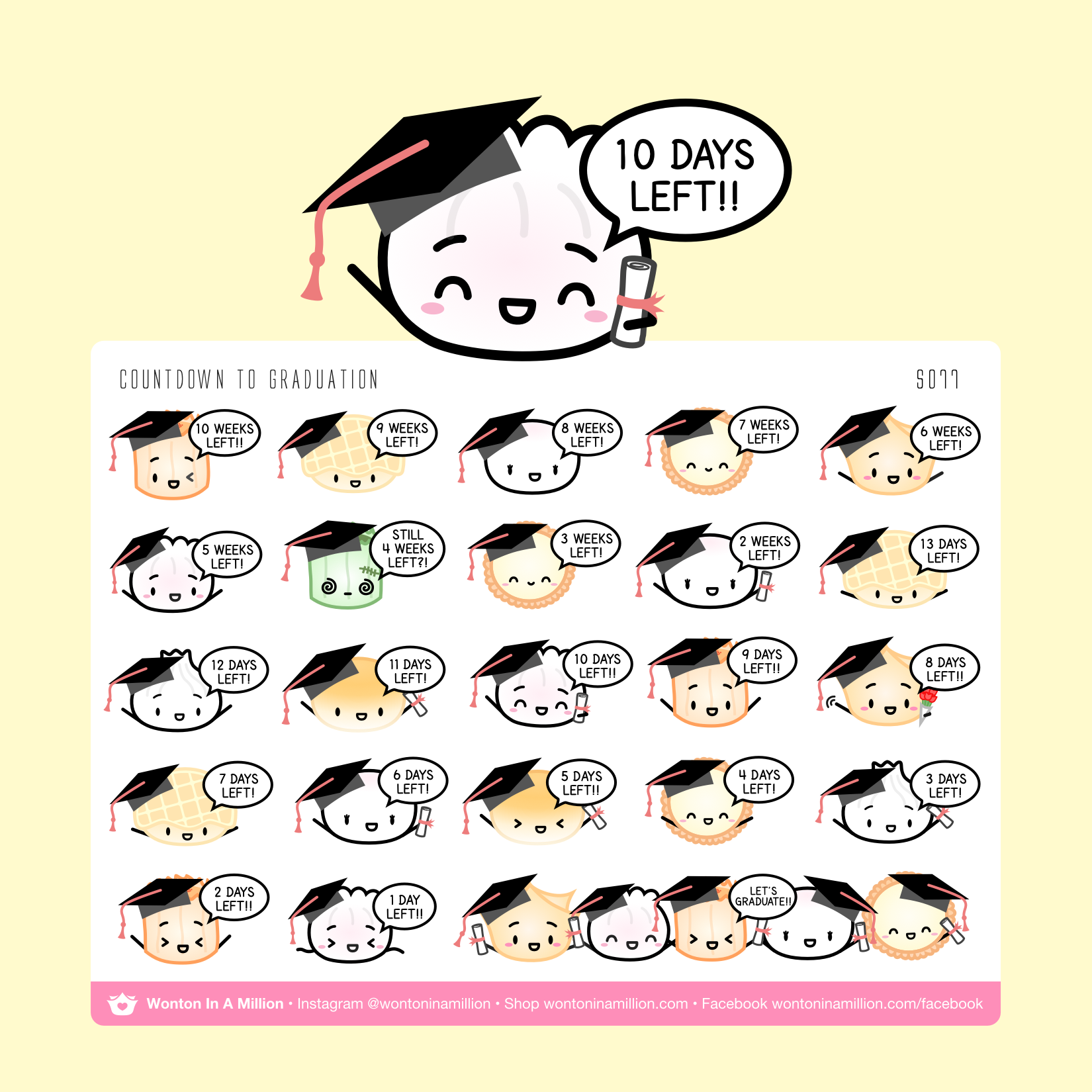 S077 | Graduation Countdown Stickers