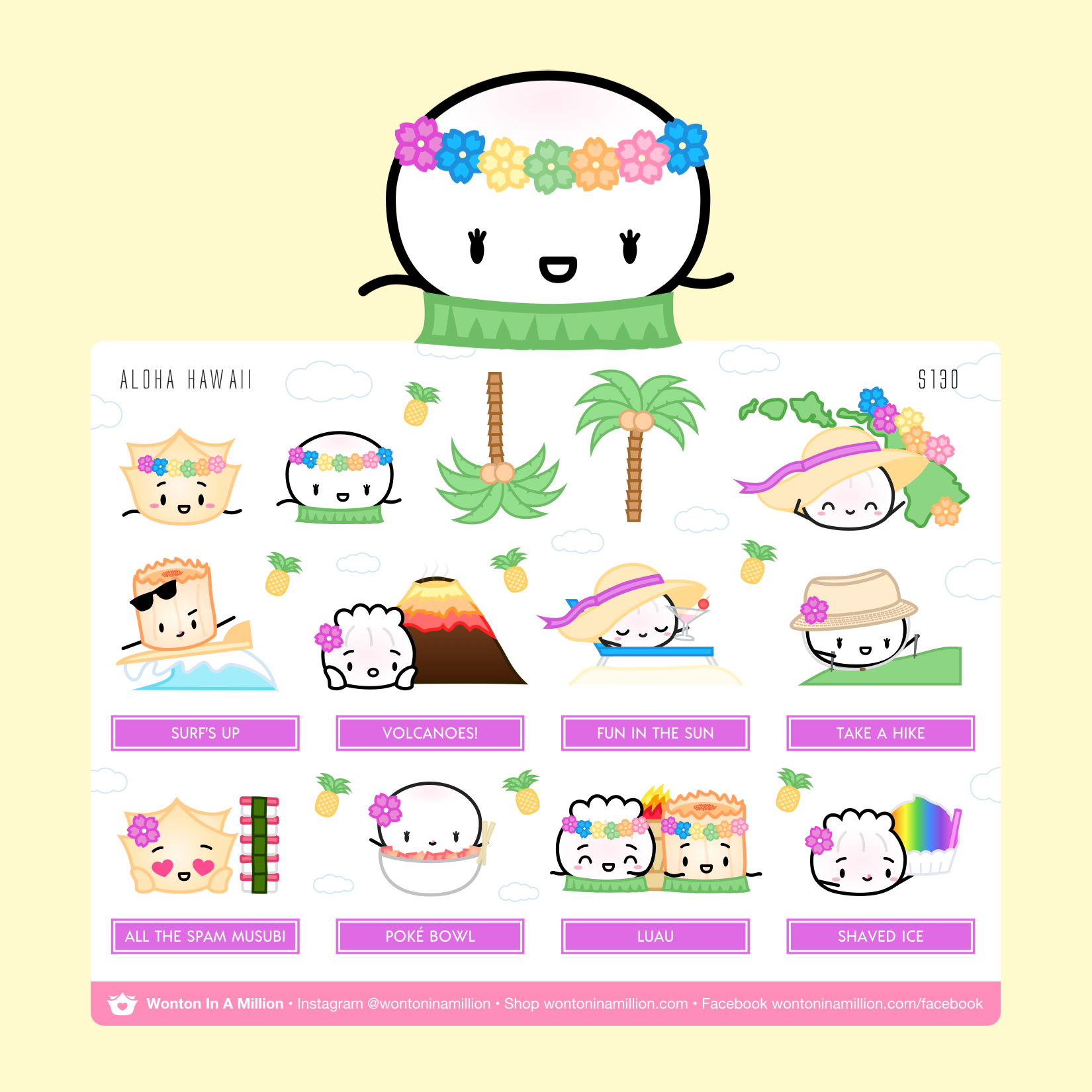 S130 | Hawaii Bucket List Stickers