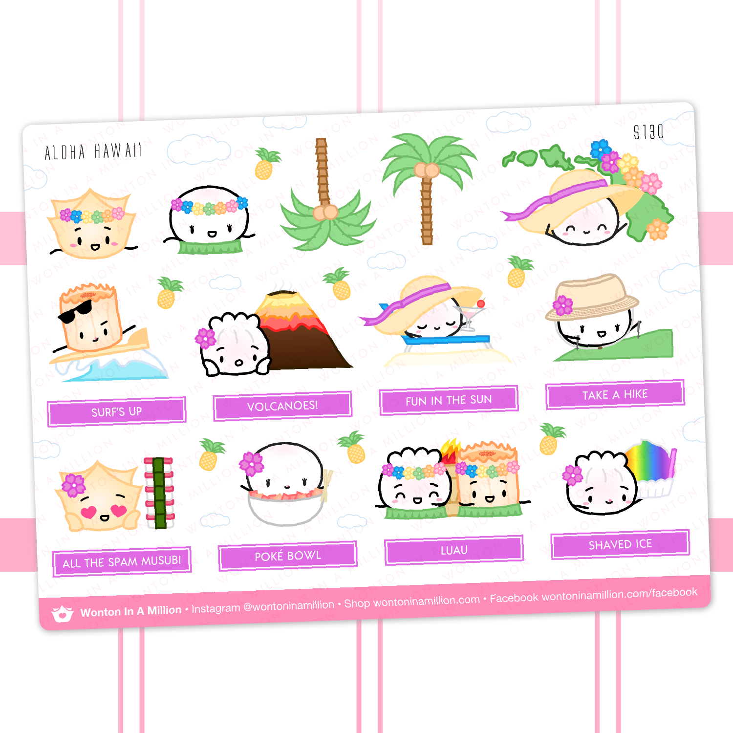 S130 | Hawaii Bucket List Stickers