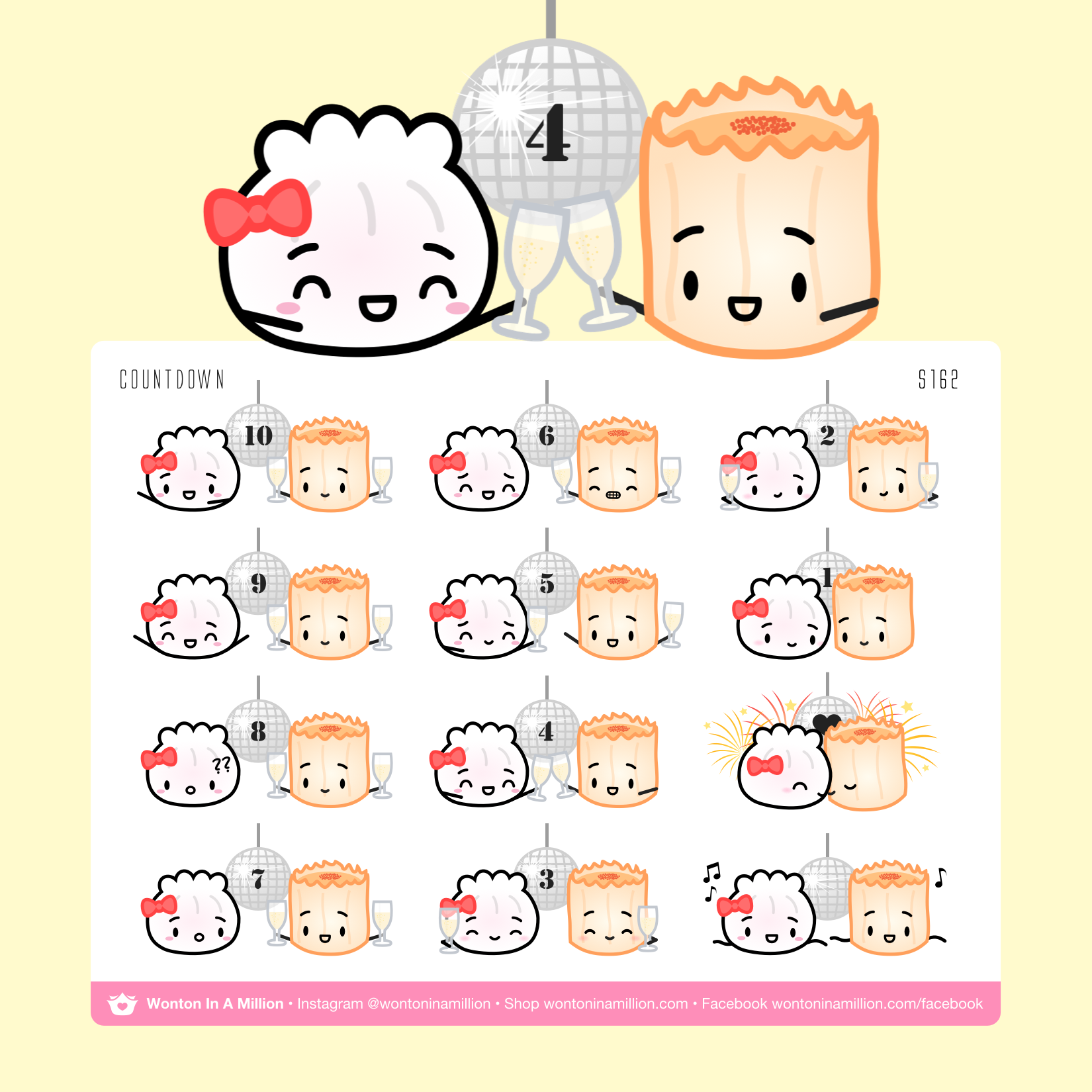 S162 | New Year's Countdown Stickers