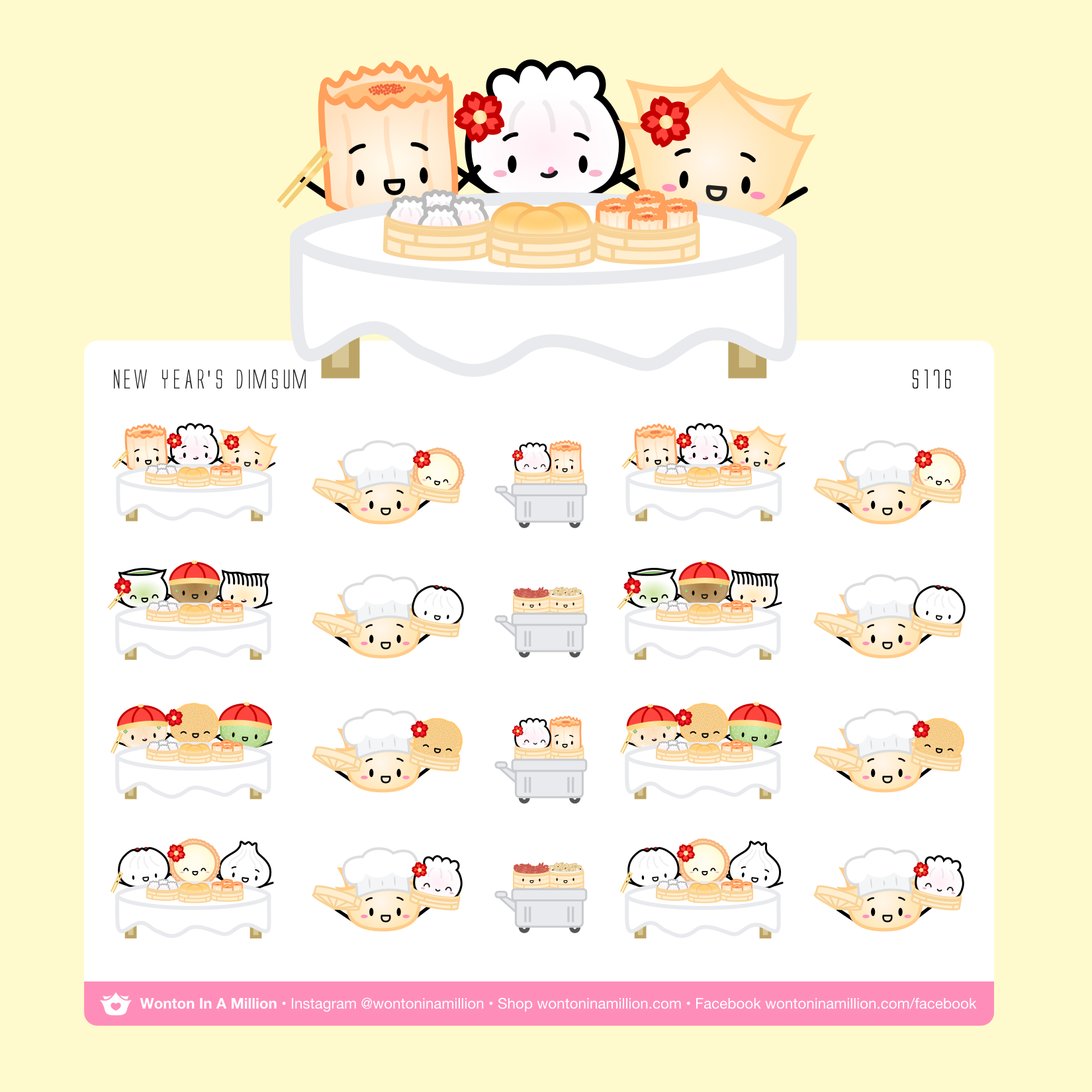 S176 | New Year's Dimsum Stickers