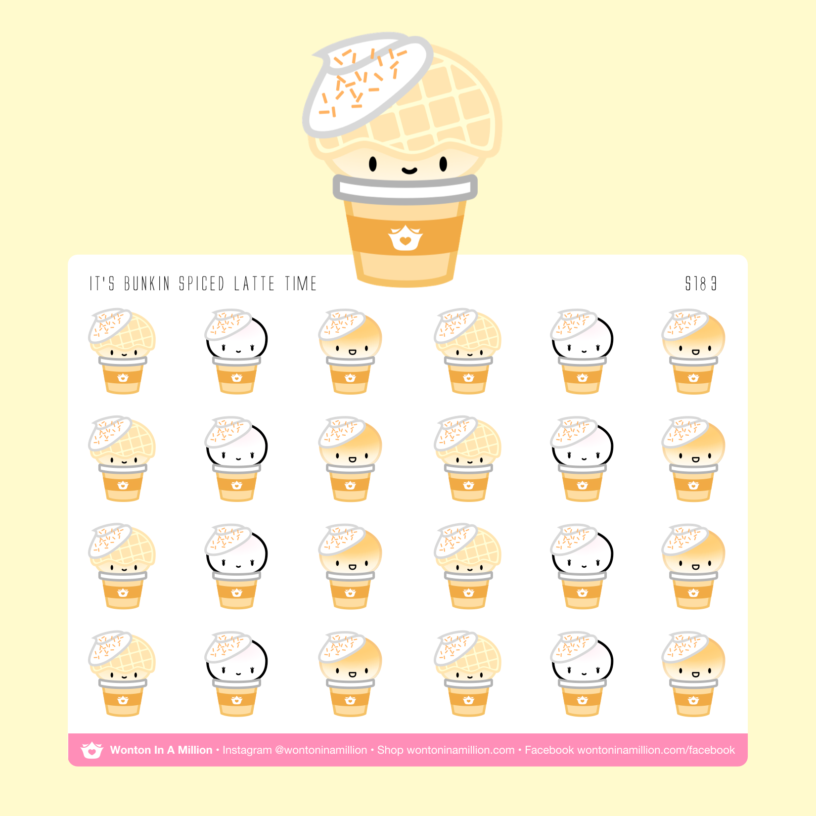 S183 | Pumpkin Spiced Latte Stickers