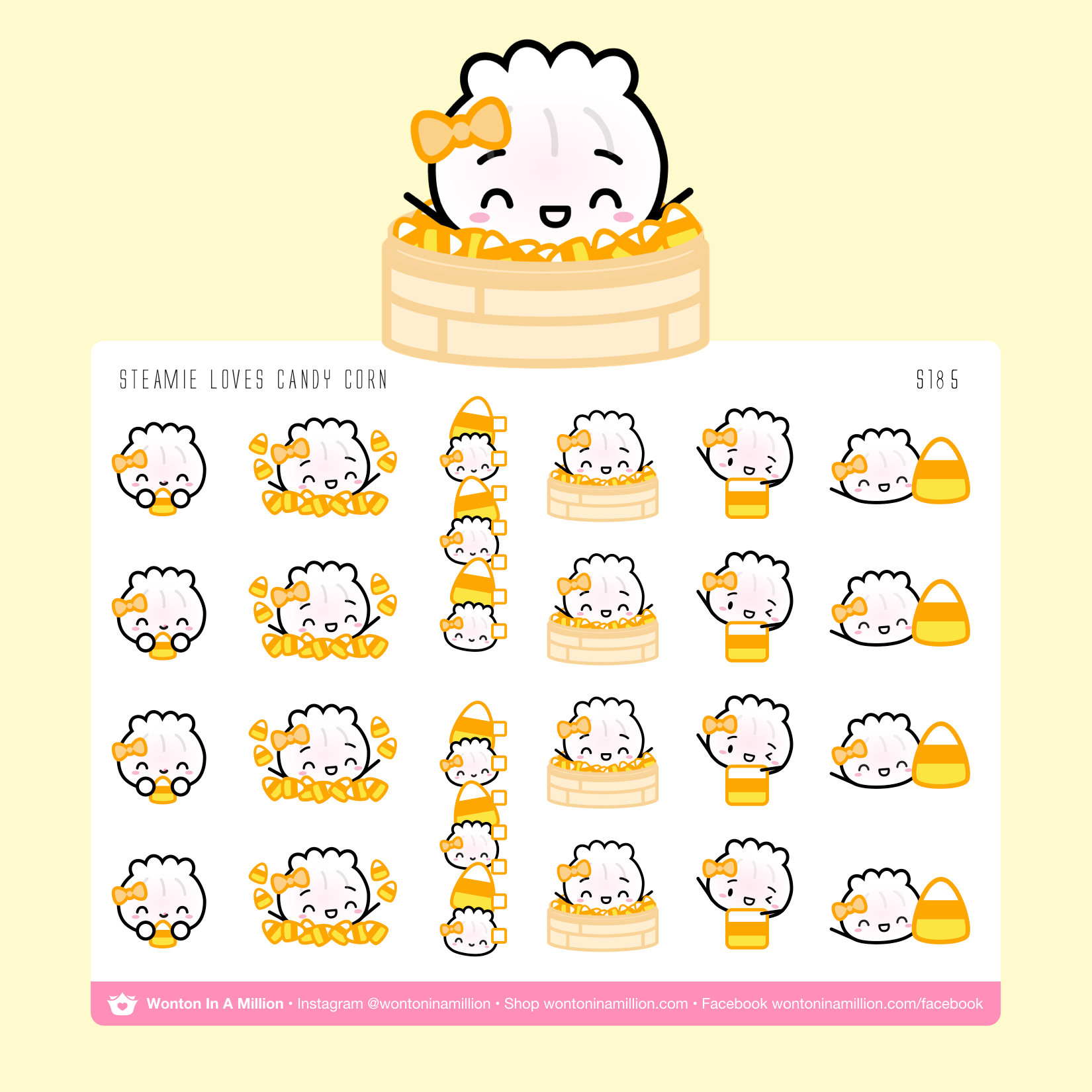 S185 | Candy Corn Halloween Stickers