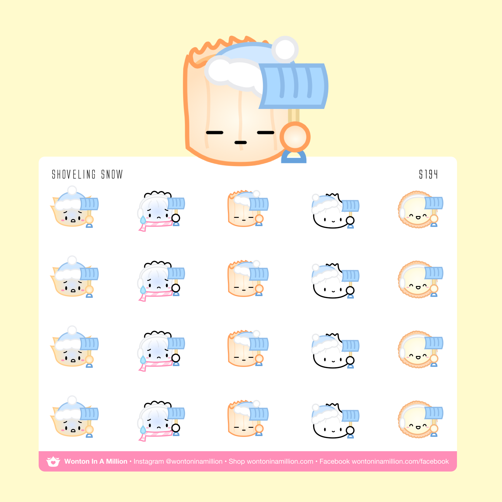 S194 | Snow Shoveling Stickers