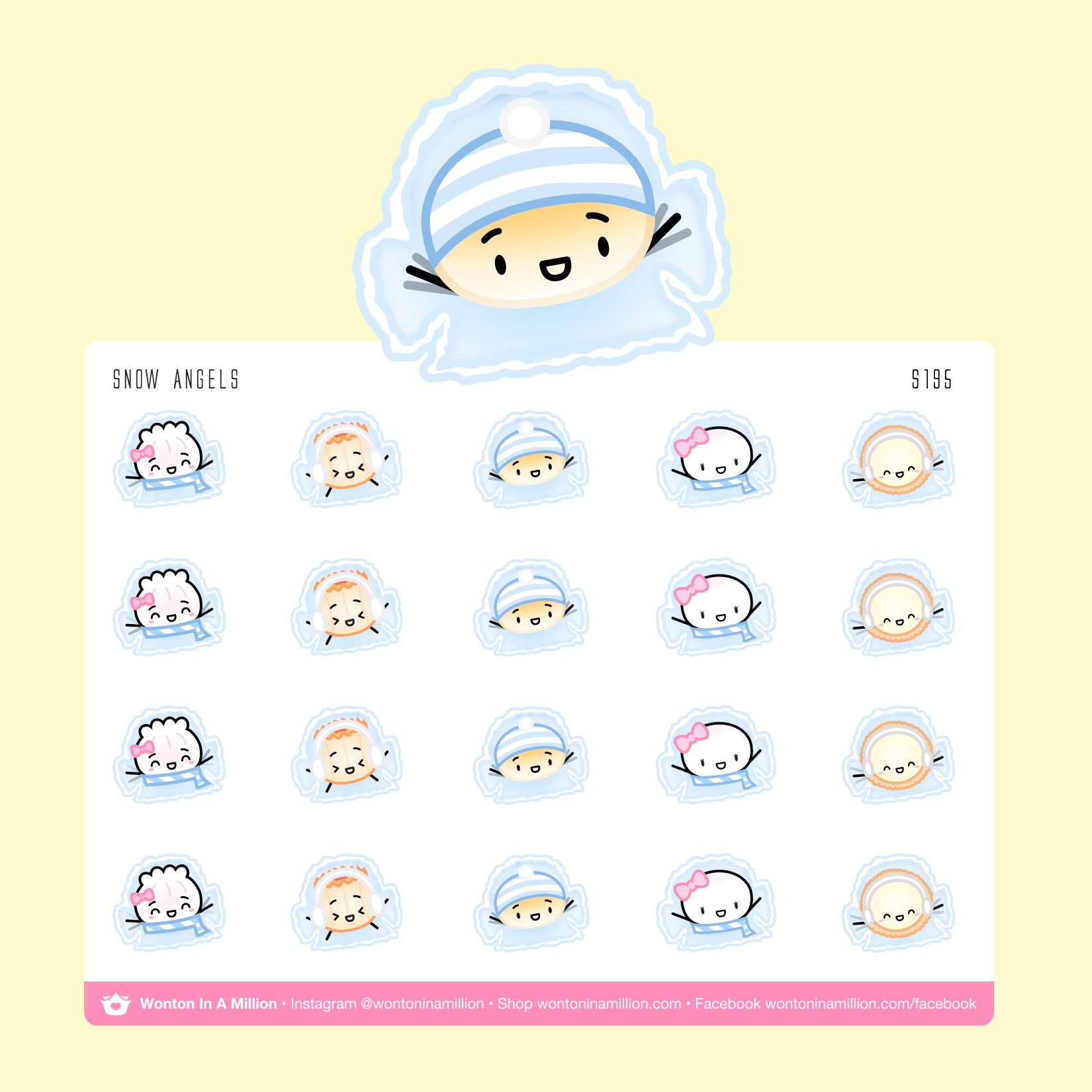 S195 | Snow Angels Stickers