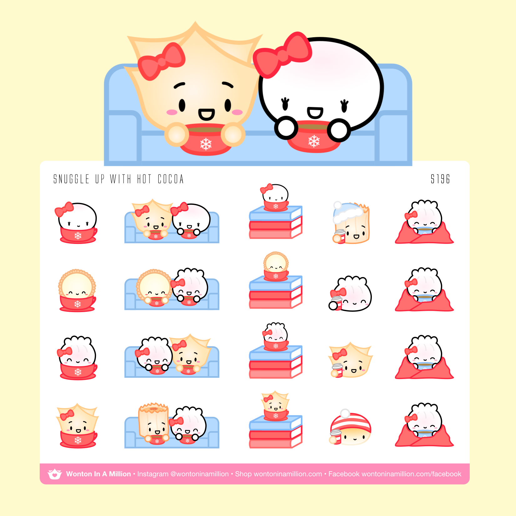 S196 | Hot Cocoa Snuggles Stickers