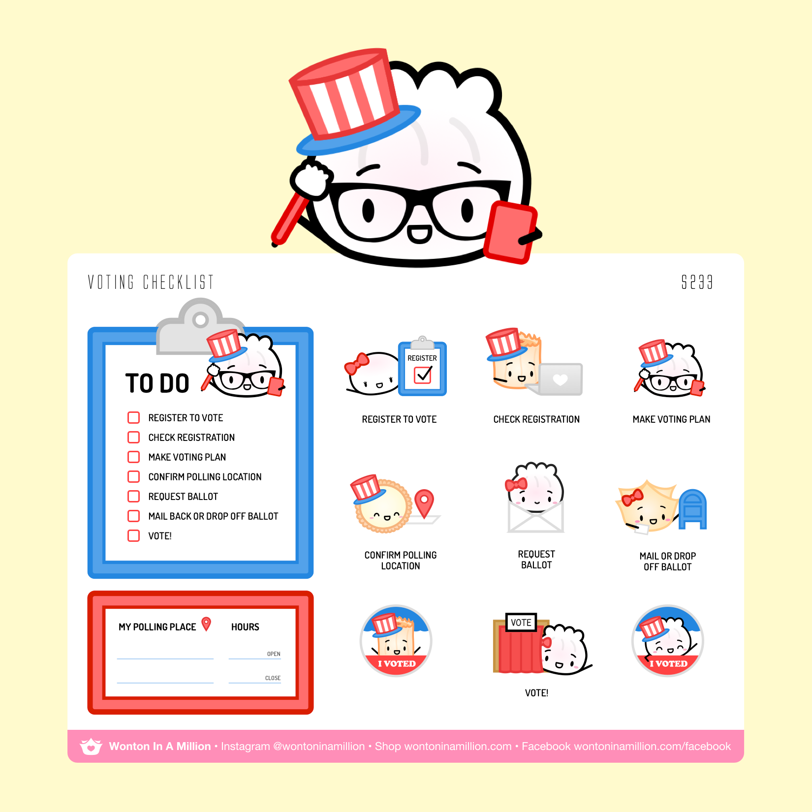 S233b | Voting Checklist Stickers