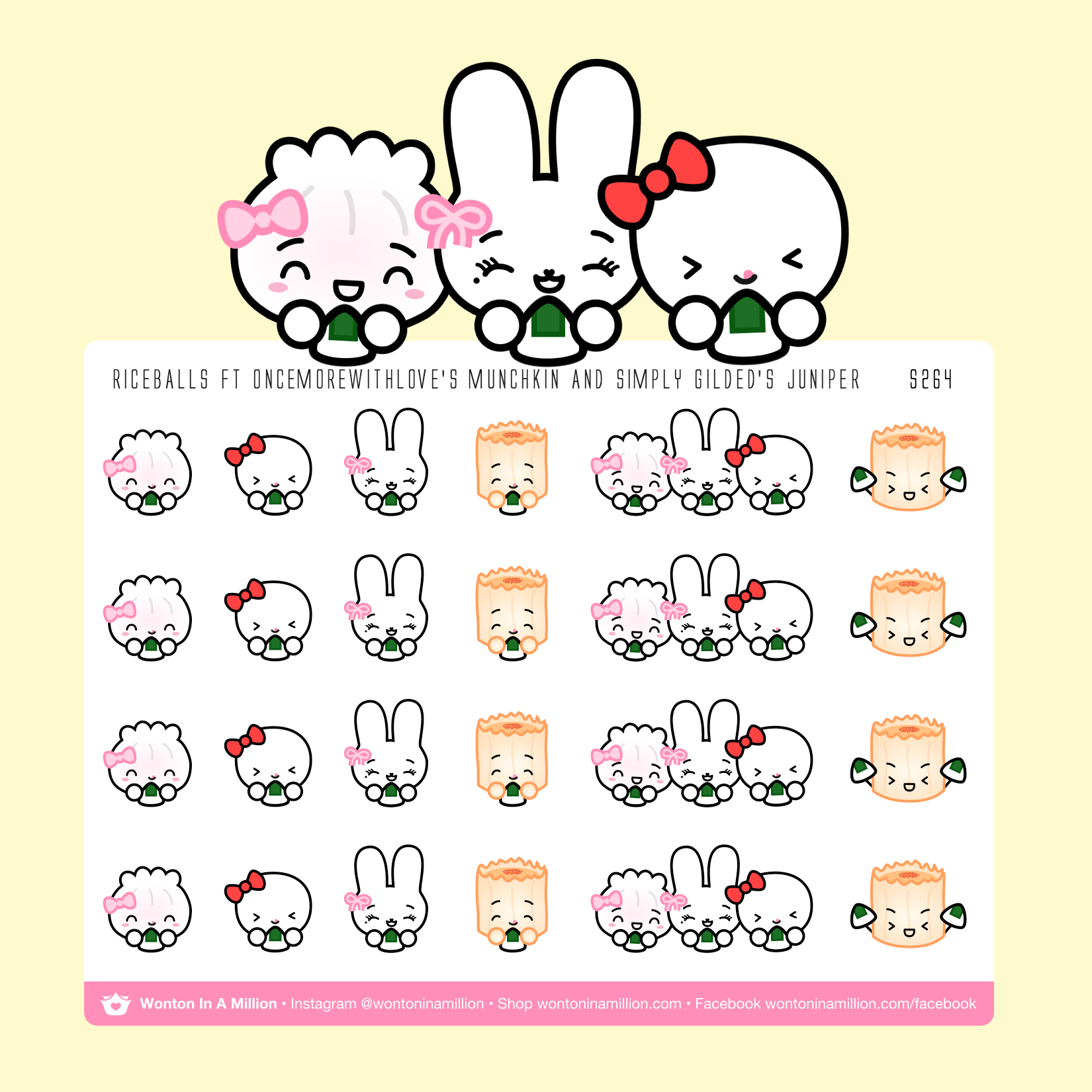 S264 | Riceball Stickers (Steamie x Juniper x Munchkin)