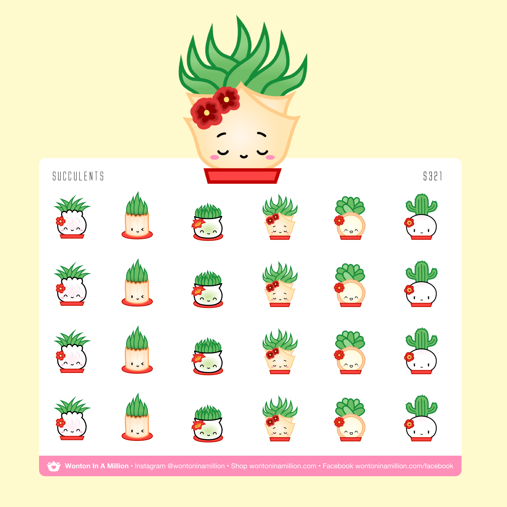 S321 | Succulents Stickers