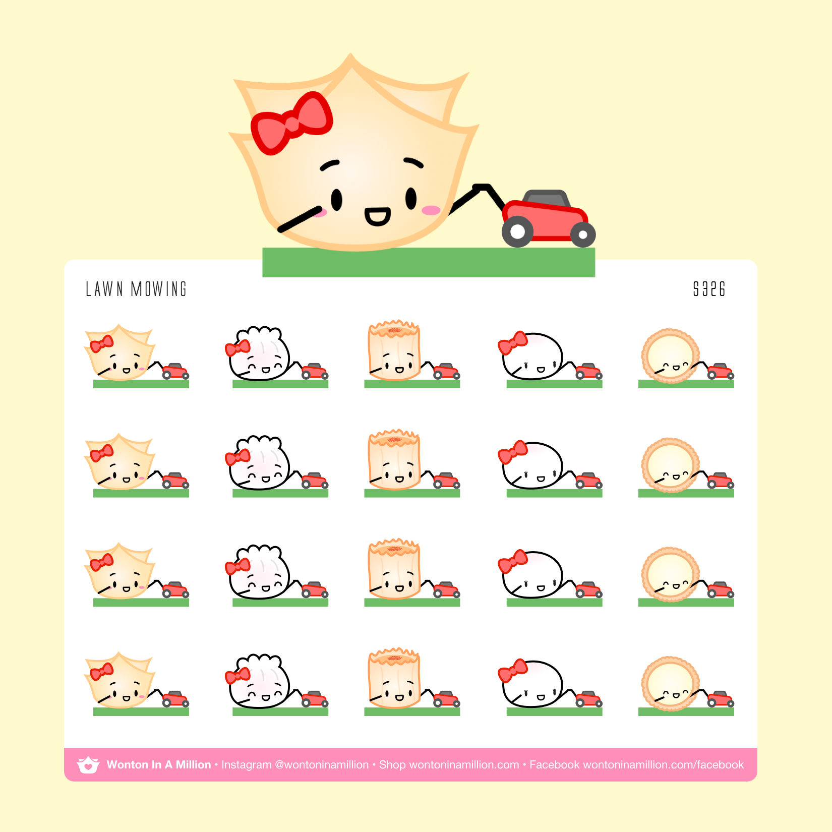 S326 | Lawn Mowing Stickers