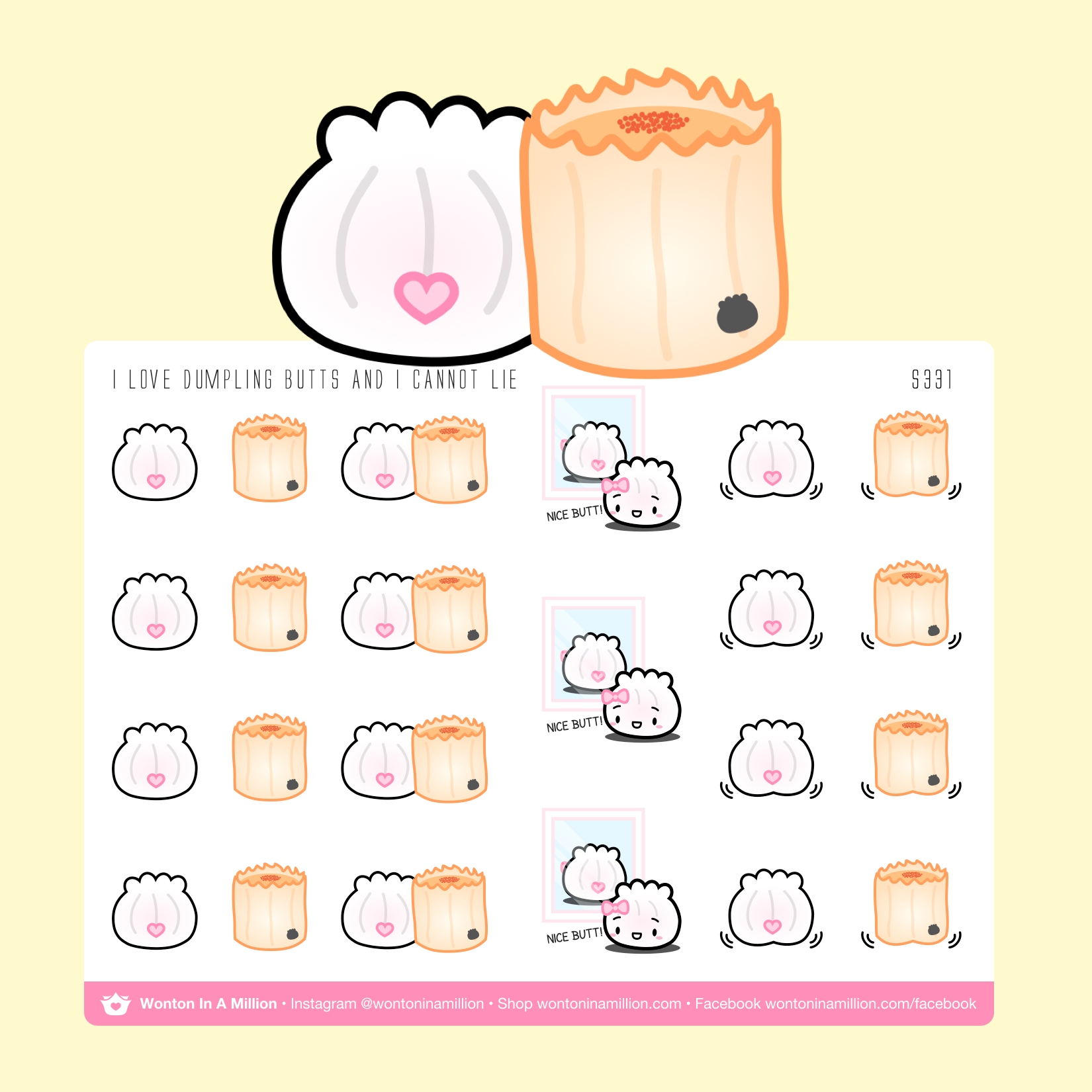 S331 | Nice Butts Workout Stickers