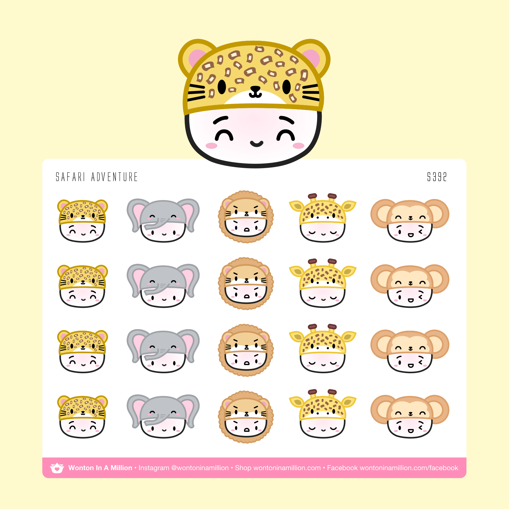 S392 | Steamie's Safari Hats Stickers