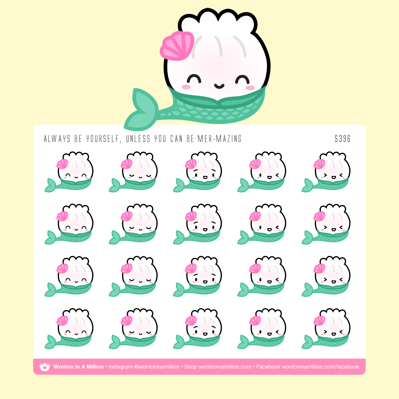 S396 | Mermaid Steamie Stickers