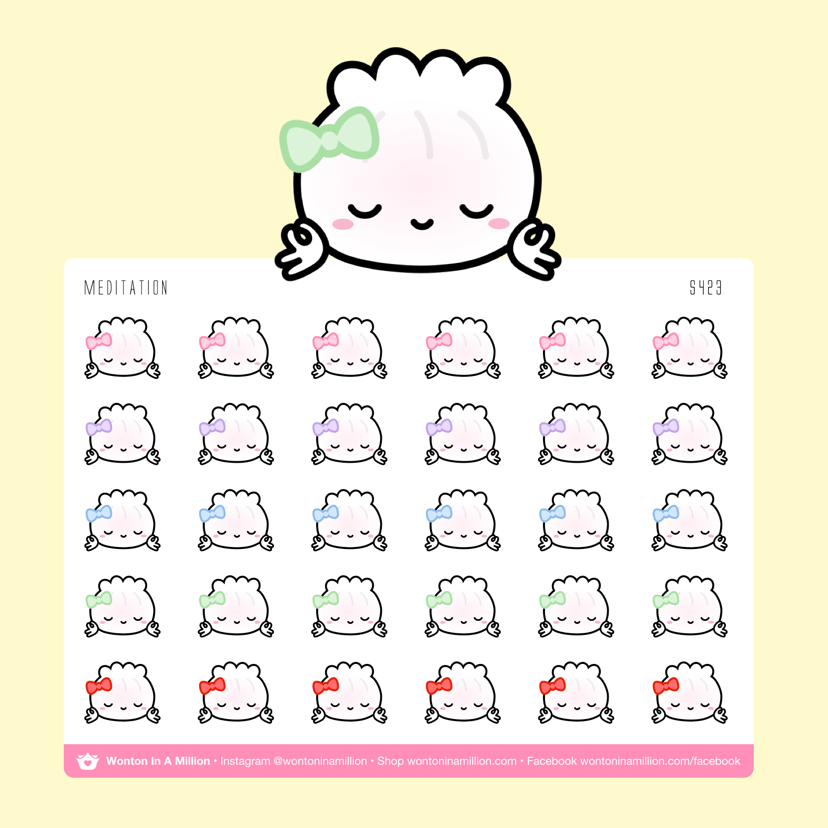 S423 | Meditation Stickers Stickers