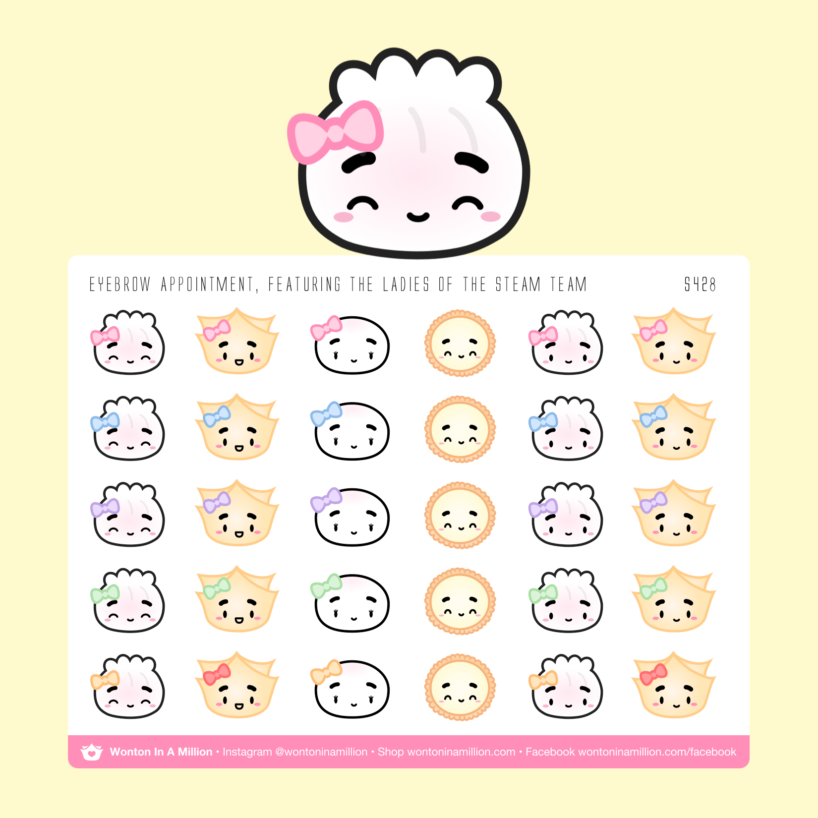 S428 | Eyebrow Appointment Stickers