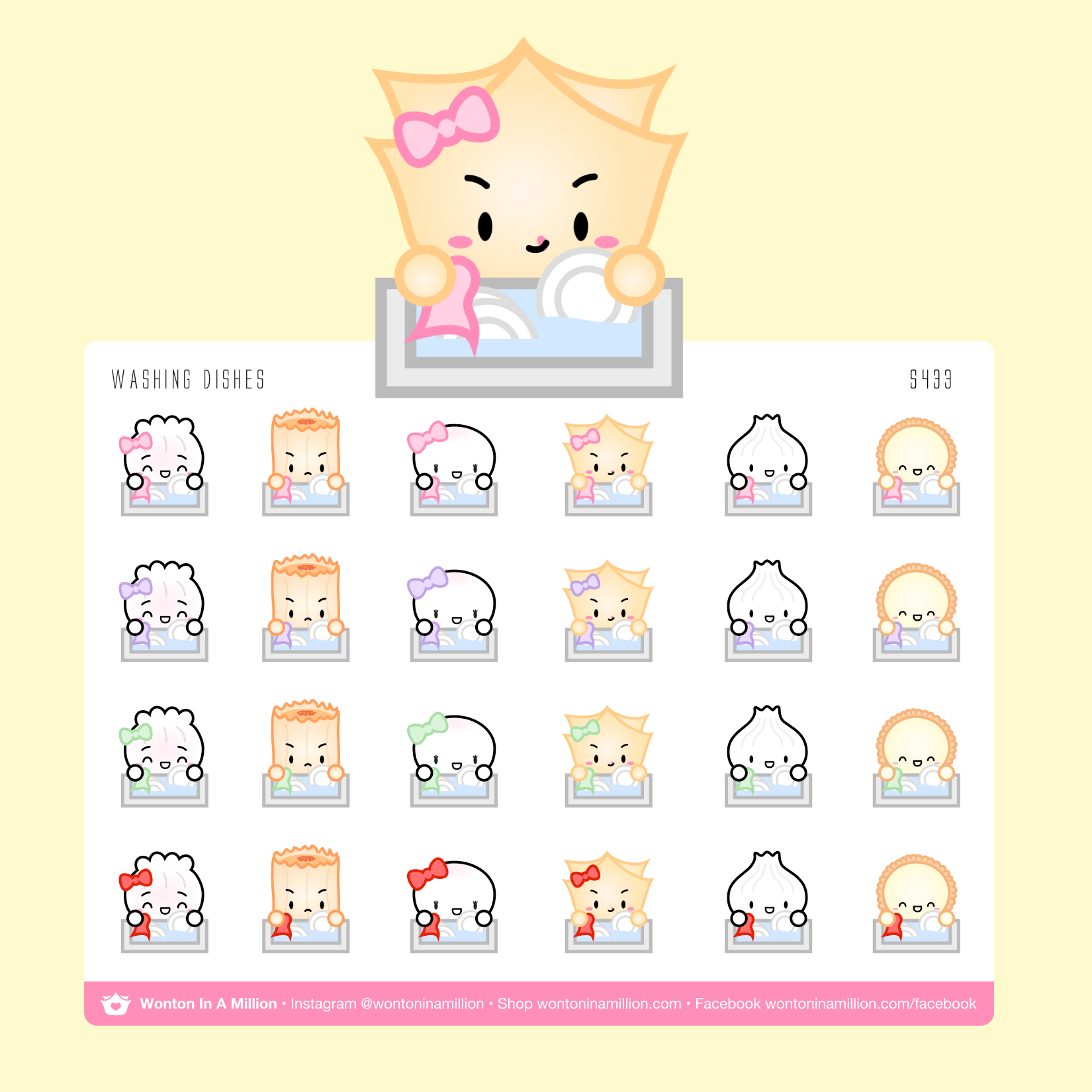 S433 | Dishes Stickers