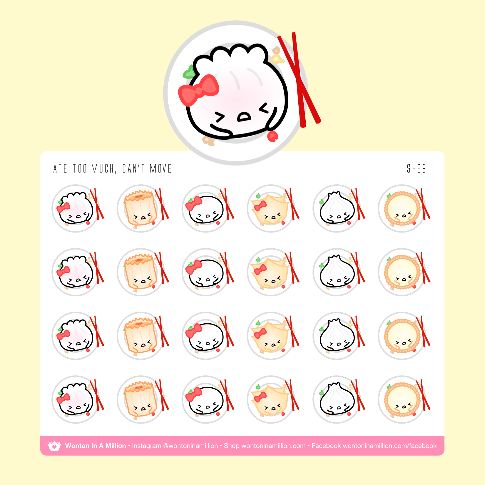 S435 | Food Coma Stickers