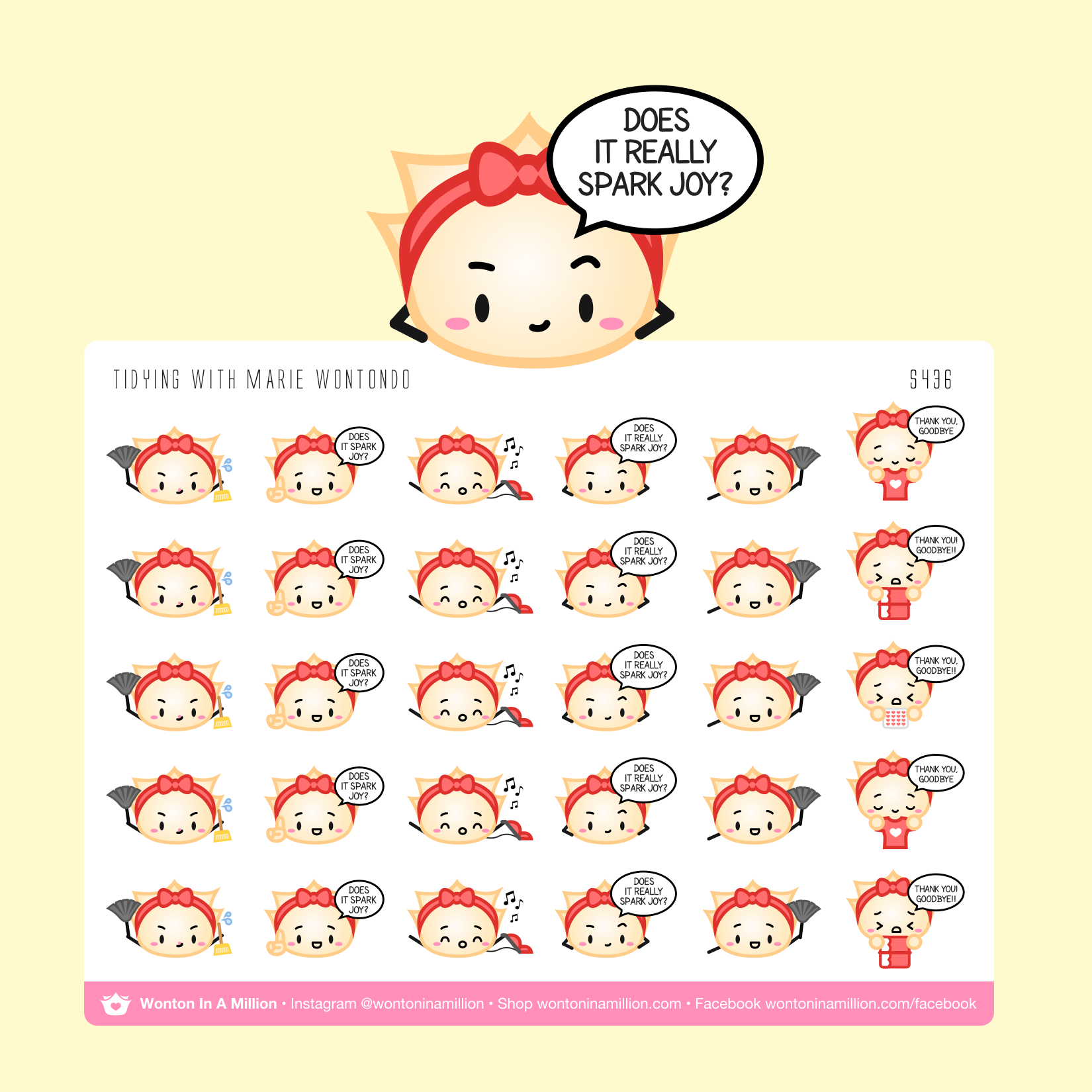 S436 | Marie Wontondo Cleaning and Organizing Stickers