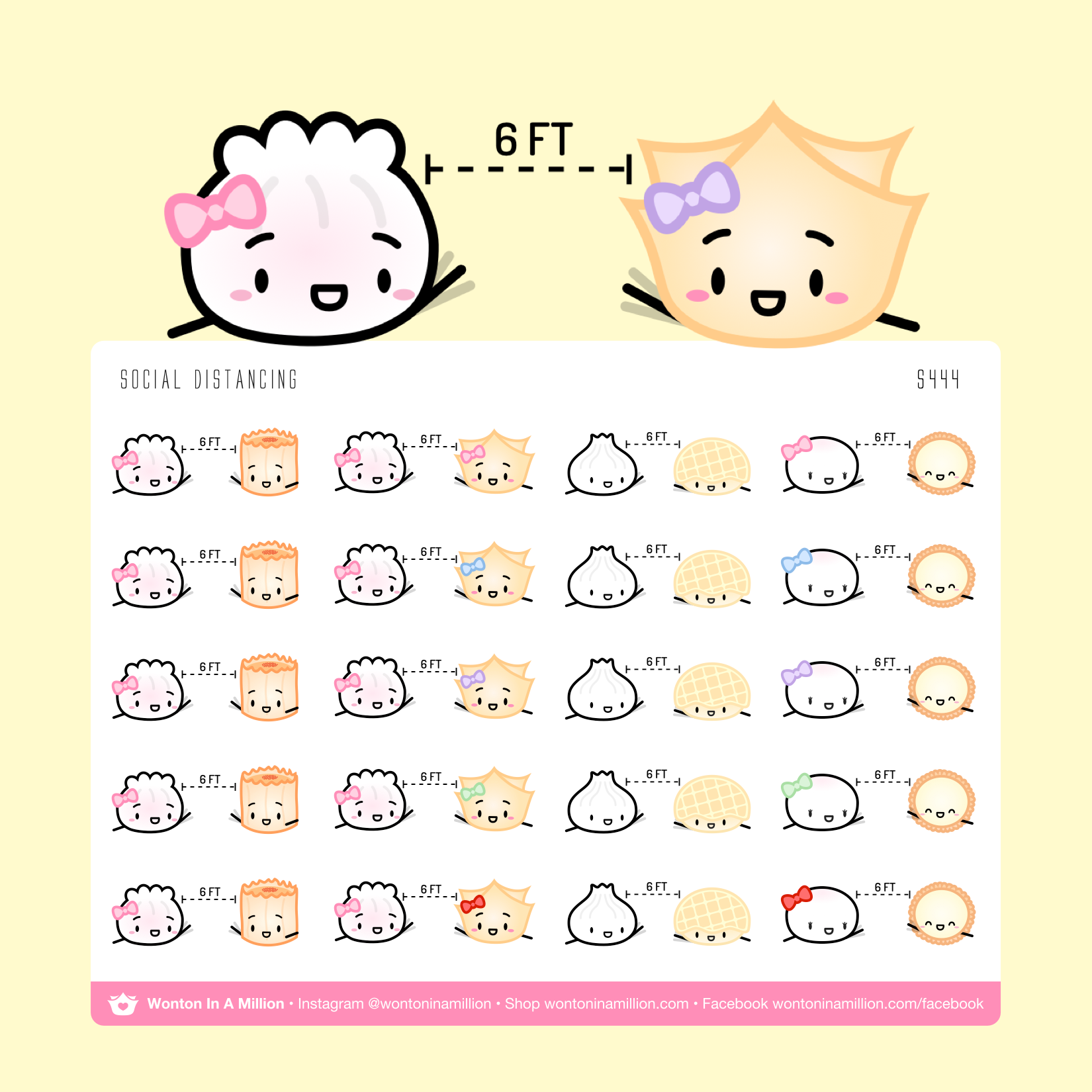 S444 | Social Distancing Stickers