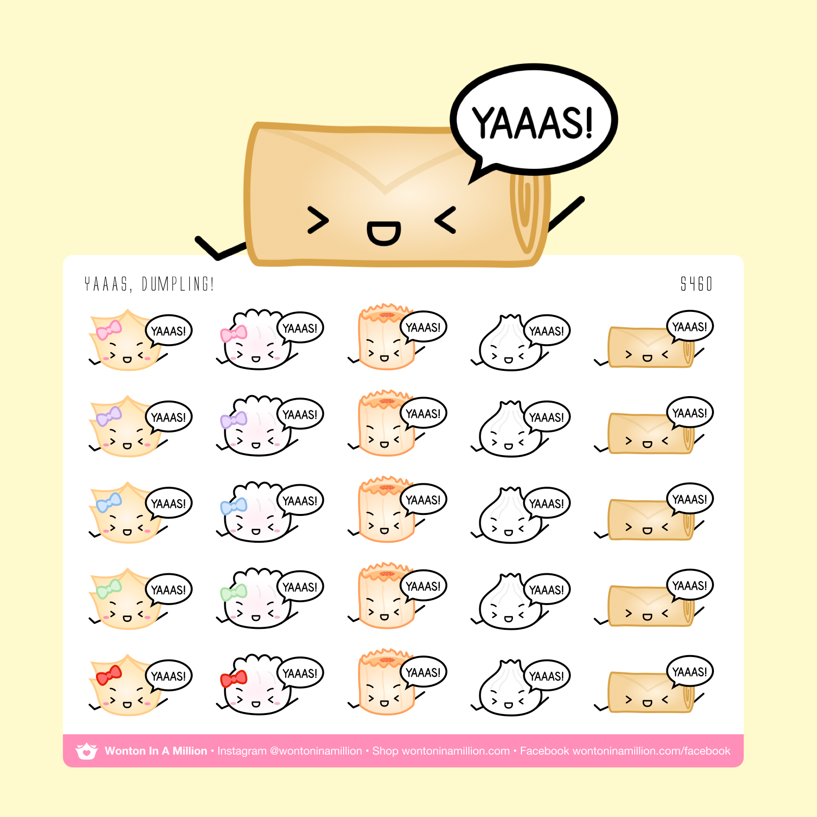 S460 | Yaaass Excited Emojis Stickers
